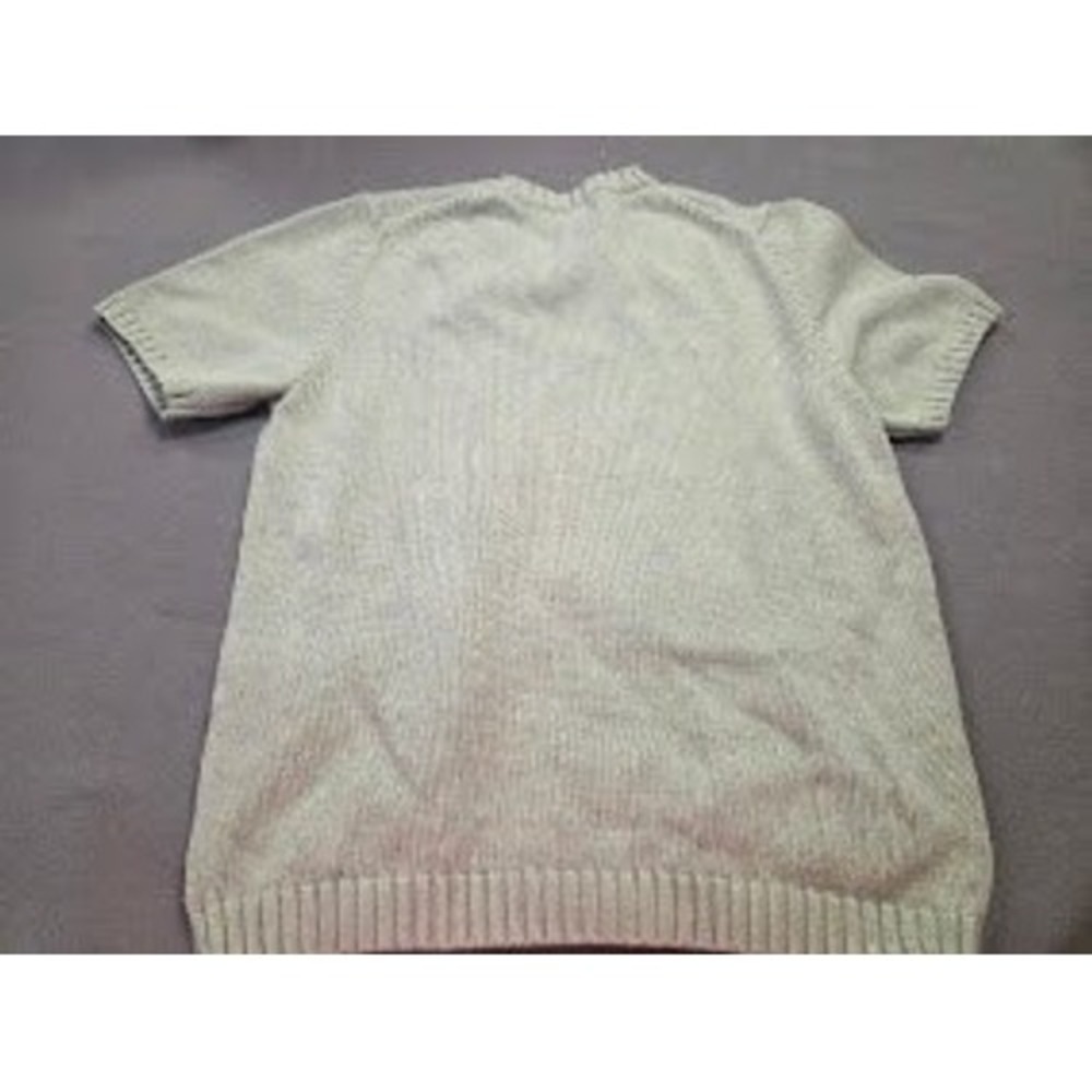 Lands End Womens Size Small Blue Short Sleeve Knit Sweater Pullover